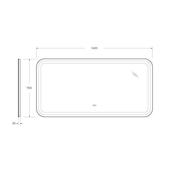 Зеркало с подсветкой, с сенсорным выключателем и подогревом Cezares Stylus CZR-SPC-STYLUS-1400-700-TCH-WARM 140x70 фото