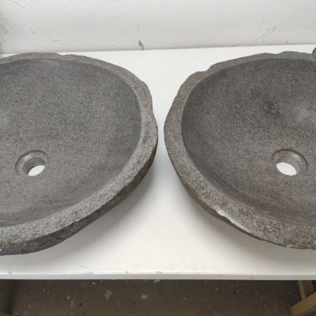 Раковина из речного камня ПАРА!!! RS01730 (55*42*15) фото