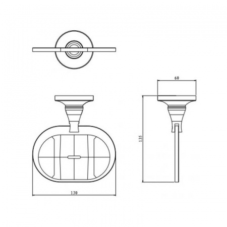 Мыльница настенная Rush Corsica CO42410 фото