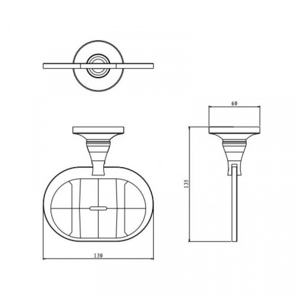 Мыльница настенная Rush Corsica CO42410 фото