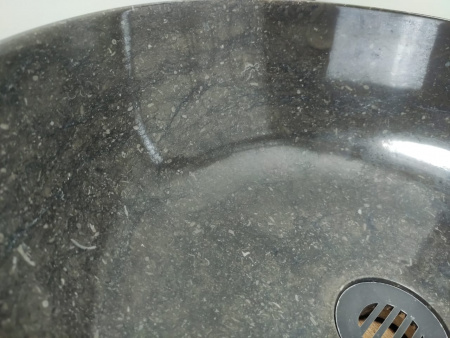 Раковина из мрамора Indo Donut Black Medium DM-00345 фото