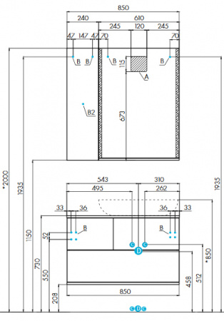Тумба под раковину Акватон Терра 85 1A247201TEKA0 фото