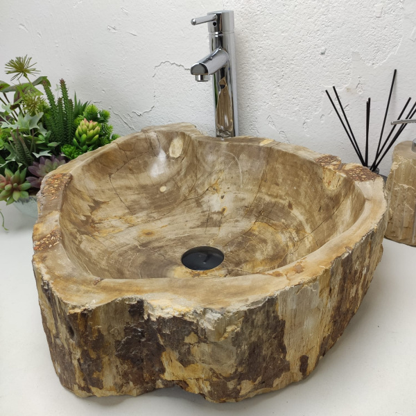 Накладная раковина из окаменелого дерева Fossil Basin OD-01338 (58*51*15) фото