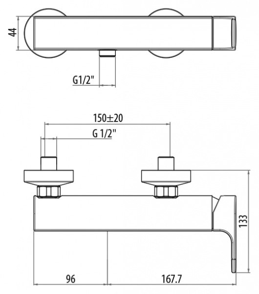 Смеситель для душа Gattoni H2Omix1000 1025/10С0cr фото