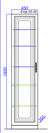 Шкаф-пенал Aqwella 5 Stars Empire Emp.05.45/W фото