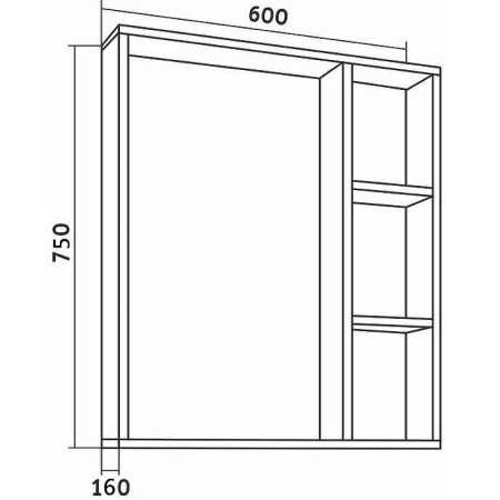 Зеркало Grossman Флай 60 206001 дуб сонома фото