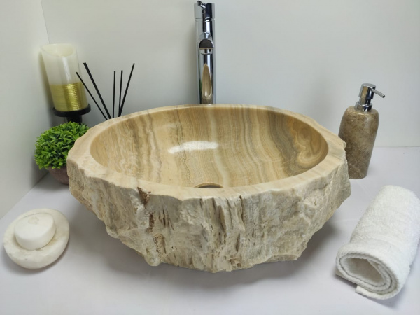 Накладная раковина из оникса Indo Erozy Sunset EO-00426 фото