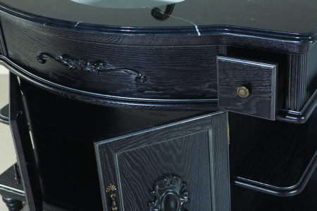 Тумба под раковину Bellezza Аврора 115 черная фото