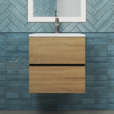 Тумба под раковину Uperwood Barsa 50 2937205252  черная/дуб сонома фото