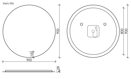 Зеркало с подсветкой Sancos Sfera SF900 90x90 фото
