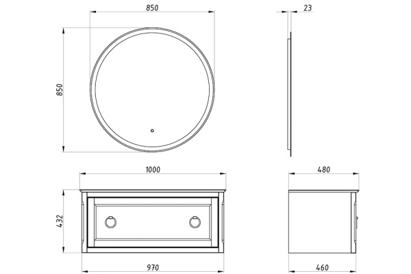 Столешница ASB Woodline Рома VT93/80 27224 фото