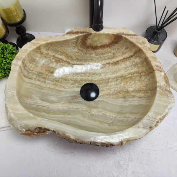 Накладная раковина из оникса Erozy Green EO-00764 (51*38*15) фото