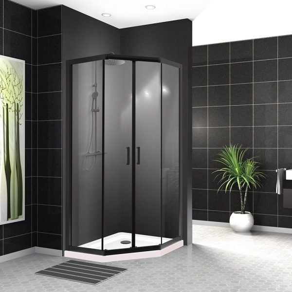 Душевой уголок BelBagno UNO-195 UNO-195-P-2-90-C-NERO фото