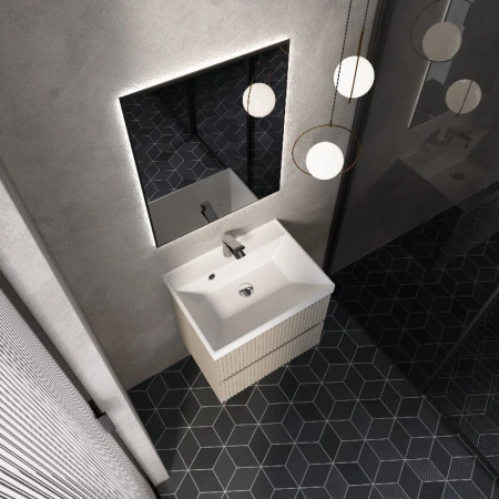 Тумба под раковину Aquame S1 AQM900160BG 60 см, бежевая фото