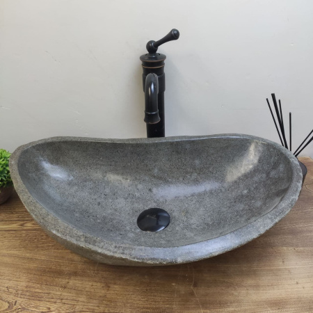 Накладная раковина из речного камня RS01144 (57*33*15) A2 фото