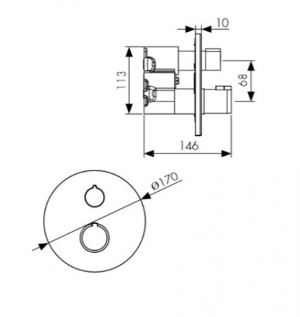 Термостат для ванны и душа Kaiser Areva 08077 фото