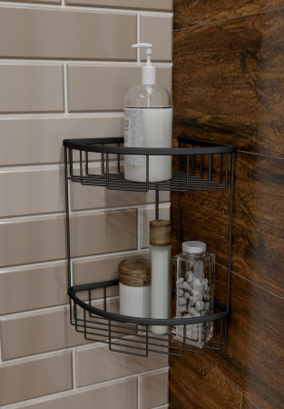 Полка угловая Timo Saona 13082/03 черная фото