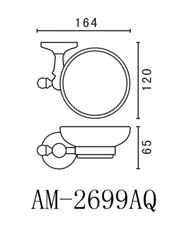 Мыльница настенная Art&Max Antic AM-E-2699AQ бронза фото