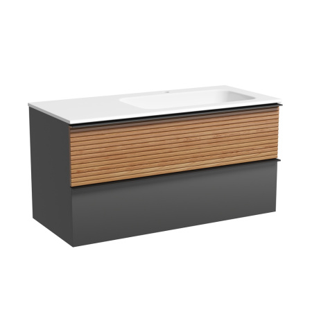 Тумба под раковину Sancos Delta DL100RGR дуб красный/графит фото