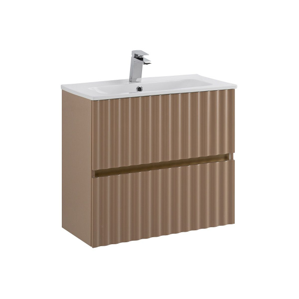 Тумба под раковину Art&Max Elegant AM-ELEGANT-600-2C-SO-CM-LED капучино матовый / с подсветкой фото