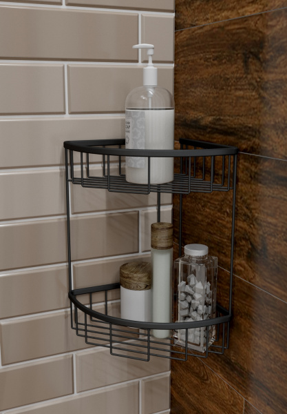 Полка угловая Timo Saona 13082/03 черная фото