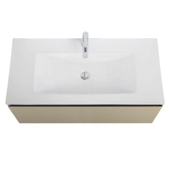 Тумба под раковину Art&Max Latina AM-Latina-1000-1C-SO-BGM серо-бежева матовая фото