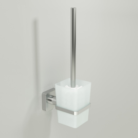 Щетка для унитаза подвесная WasserKRAFT Rhin K-8727 хром матовый фото