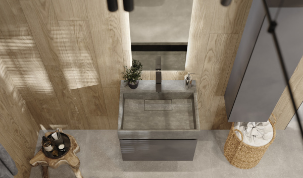 Раковина из бетона Raval Facet Fac.08.60/Bet/RL 60 см фото