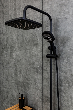 Душевая система Orange O-Shower OW04b Черная матовая фото