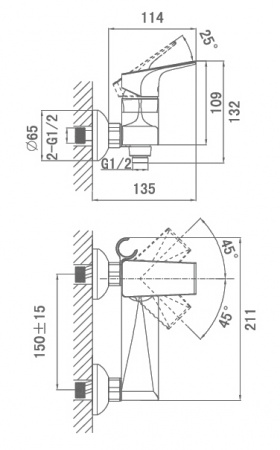 Смеситель для душа D&K Hertz Rhein DA1293101 фото