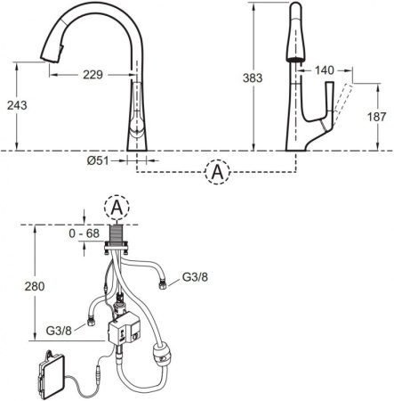 Смеситель для кухни Jacob Delafon Malleco E77748-CP хром фото