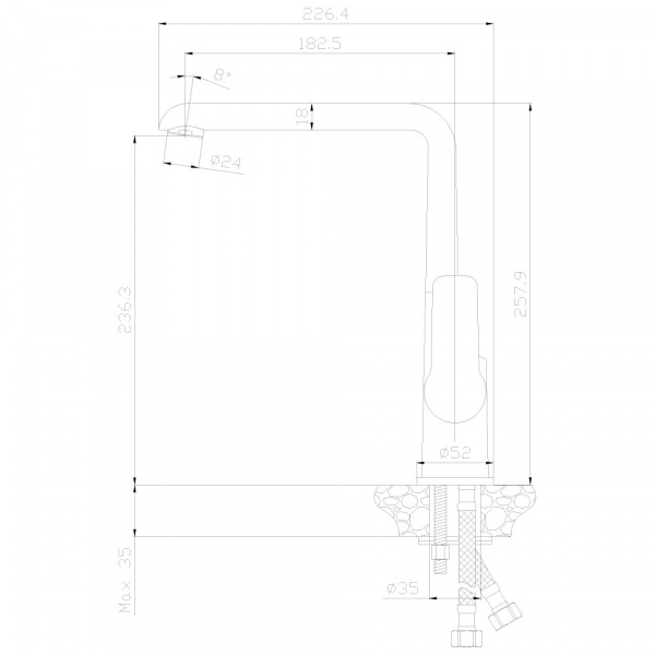 Смеситель для кухни Rossinka W W35-23 фото
