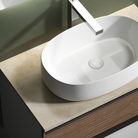 Столешница с отверстием под смеситель Sancos TT80A2X 80 см, kreman фото