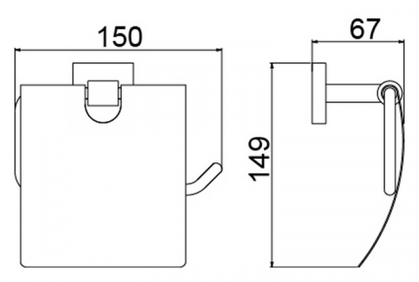 Держатель для туалетной бумаги Timo Selene 12042/03 черный фото