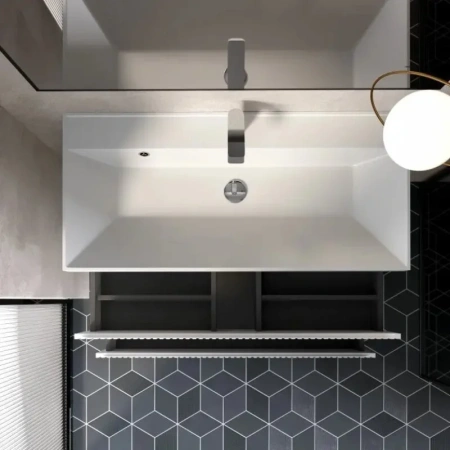 Тумба под раковину Aquame S1 AQM900110WH 100 см, белый глянец фото