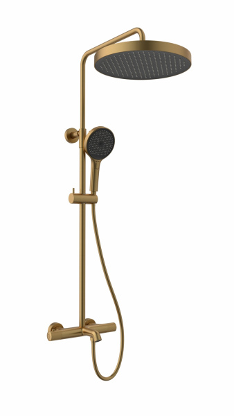 Душевая система с термостатом AltroBagno Bilancia 030429BG матовое золото фото