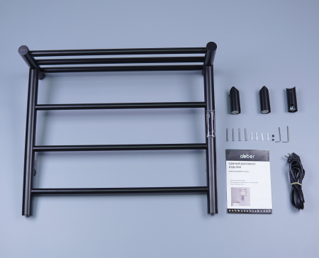 Электрический полотенцесушитель Abber Standard AH4614MB черный матовый фото