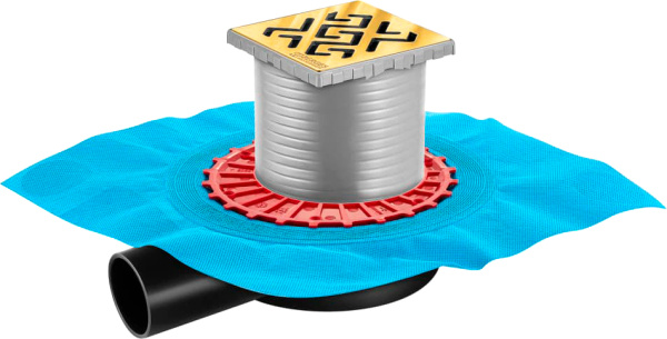 Душевой трап Berges Wasserhaus Zentrum Antik 094364 10 х 10 см, бронза фото