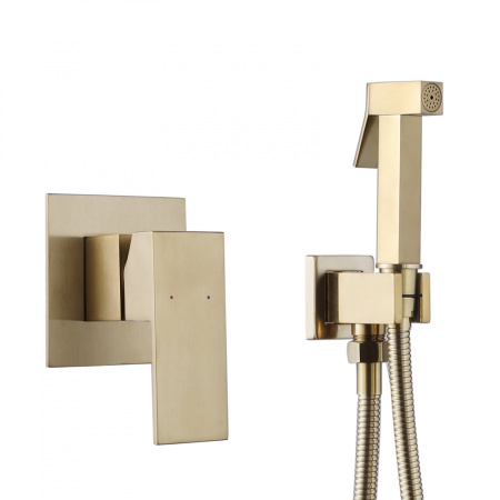 Гигиенический душ со смесителем Abber Daheim AF8225G золото матовое фото