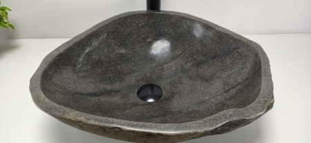 Накладная раковина из речного камня RS0805 (47*45*15) фото