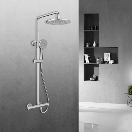 Душевая система (стойка) с термостатом Vincea Esse VSFS-1E0TCH хром фото