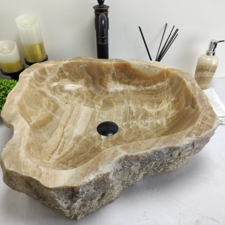 Накладная раковина из оникса Erozy Sunset EO-00441 (54*57*15см) фото