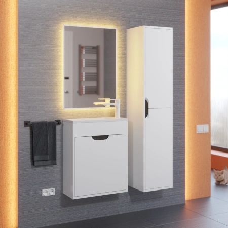 Тумба под раковину Uperwood Modul 50 2930205359 белая/черная фото