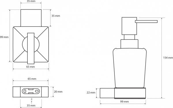 Дозатор для жидкого мыла Bemeta Via 135009042 фото