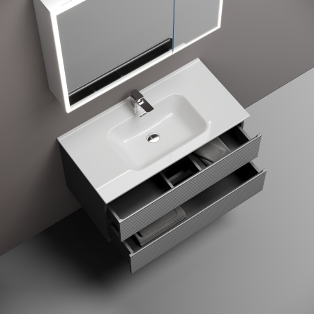 Тумба под раковину Sancos Folk FL90GS Grey soft фото