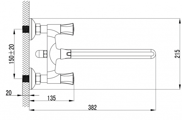 Смеситель для ванны с душем Kaiser Topaz 17255 фото