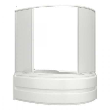 Шторка для ванны раздвижная Bas Сагра пластик (4 ств.) фото