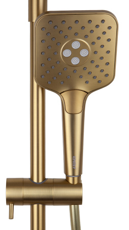 Душевая система с термостатом Kaiser Serio 05382-3 шлифованное золото фото