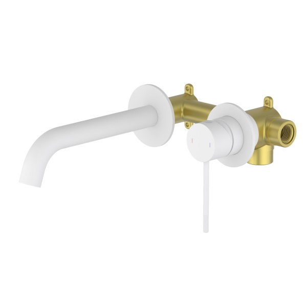 Настенный смеситель для раковины Timo Saona 2372/16SM Белый матовый фото