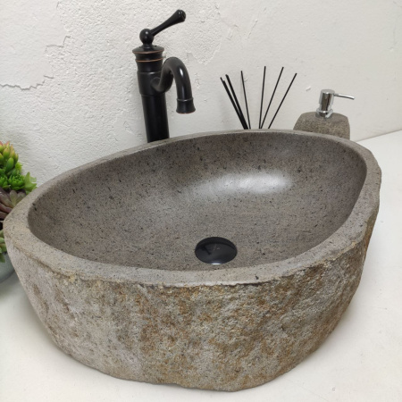 Накладная раковина из речного камня RS01472 () C7 фото